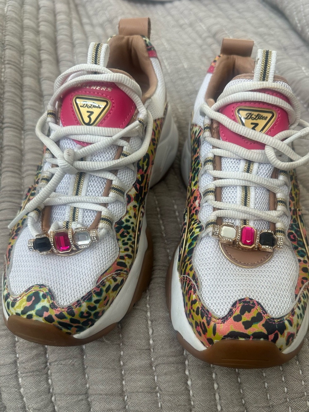 Skechers D'Lites 3.0 "Cheetah Queen" sneakers. - Picture 2 of 6